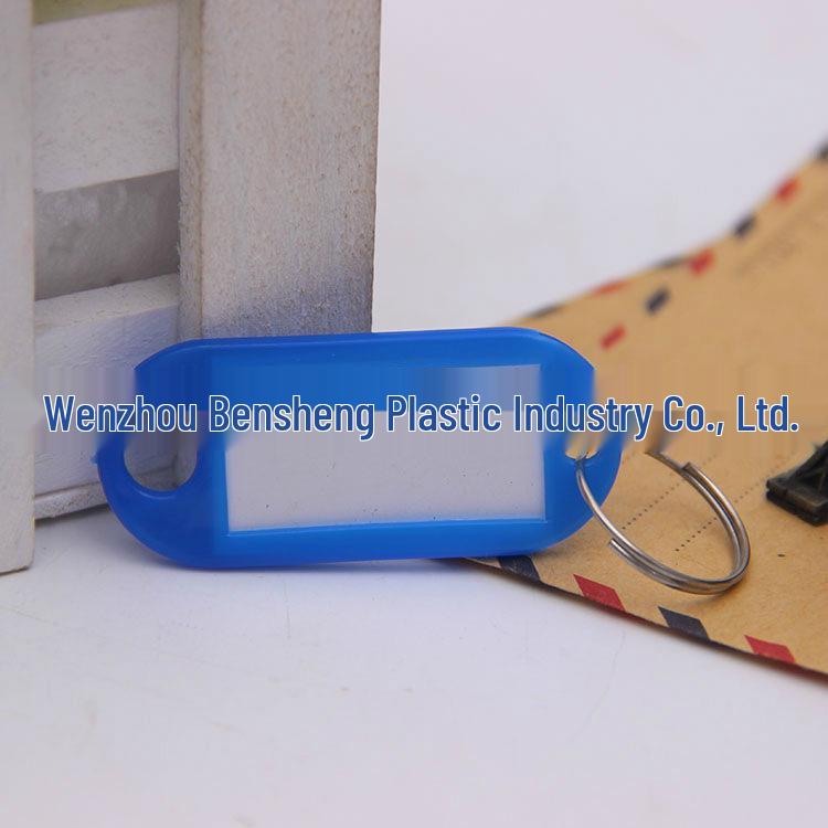 Colored Plastic Key Tag - Luggage, Hotel Room Number, Keychain Keyring Identifier