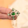 Baroque Court Pearl Green Hollow Brooch Retro Cheongsam Cardigan Corsage Men'S And Women'S Clothing Pins