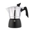 Latest Style Premium Aluminum Double Colors Italian Stove Top Coffee Maker Espresso Moka Pot with Transparent Lid