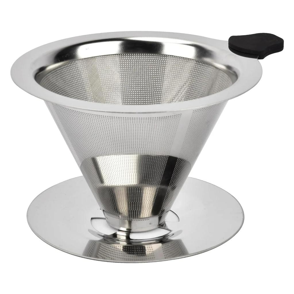 304 Stainless Steel Double-layer Filter Screen Hand-brewed Coffee Filter Cup Ultra-fine Filter Screen No Filter Paper Required