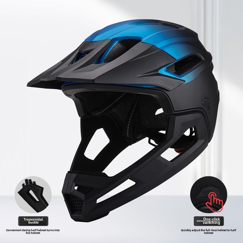 Road Mountain Bike Off-Road Helmet, Outdoor Mountain Downhill Helmet Race Riding Adult Full Helmet