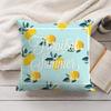 Lemon Pattern Cushion Cover Soft Short Plush Pillow Cover Smooth Cozy Texture Aesthetic Cushion Case Home Decor