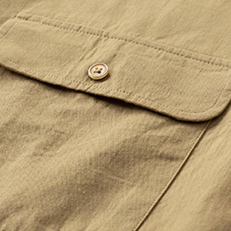 JEEP SPIRIT Men's Autumn Lapel Solid Color Shirt Jacket