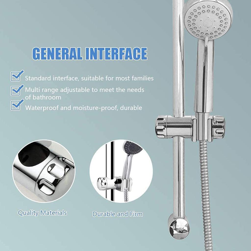 Universal Shower for Head Holder Handheld Shower Rail Slider Holder for Slide Bar Adjustable Angle Shower Sprayer Holder