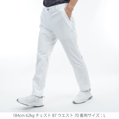 Admiral Golf ADMA540 Men's Dry Mesh Tapered Pants, White