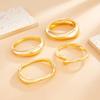 Ingemark 4 Styles Punk Heavy Metal Open Bangles for Women New Trend Goth Irregular Glossy Spring Arm Bracelets Grunge Jewelry