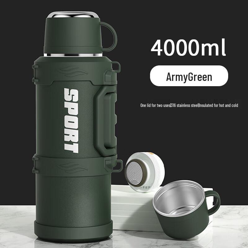 

BEANBEANLOVE 4000ml Outdoor Stainless Steel Travel Pot with Butterfly Handle