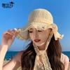 Summer Beach Seaside Sun Hat Lace Big Brim Straw Hat Women Outdoor Outing Versatile Sun Hat