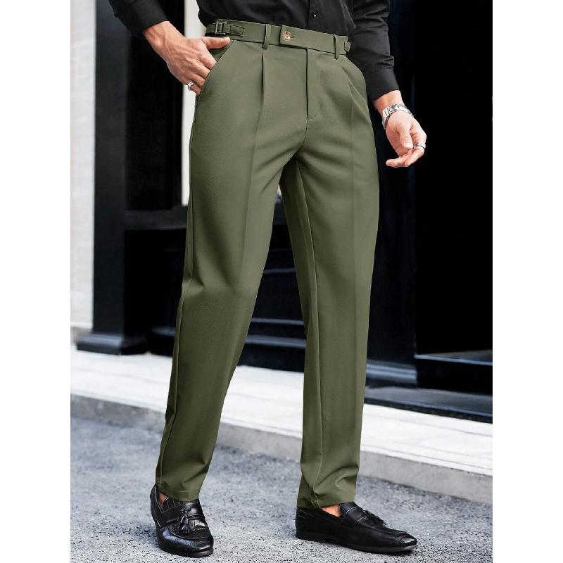 Fashionable Design Business Casual Pants for Men, Spring/summer High-end Straight-leg Commuter Trousers