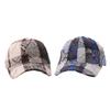 Plaid baseball cap autumn and winter trend European and American literary and retro sunshade cap color matching hole hat