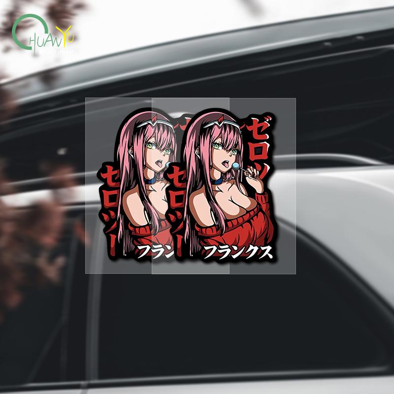 Adesivo de Carro de Personagem de Anime 02darling Cobertura de Arranhão Decoração de Carroceria Decalque Criativo Impermeável Refletivo