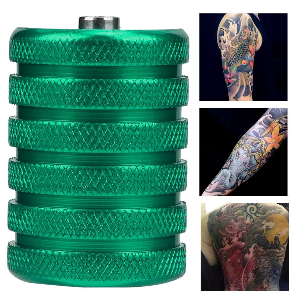 35mm Aluminiumlegierung Tattoo Gerändelter Griff Tube Tattoo Maschine Griffgriffe (rot)
