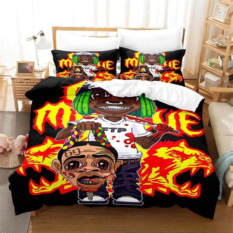 Adult And children's 3D Printed Bedding set, Single Double bed, Full Size bed, King Size Bed set, rapper, singer, Juice Wrld Bed