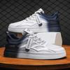 New Men's Vulcanized Shoes PU Leather Comfortable Mesh Breathable Men Casual Sports Shoes 2024 Fashion Versatile Tenis Masculino