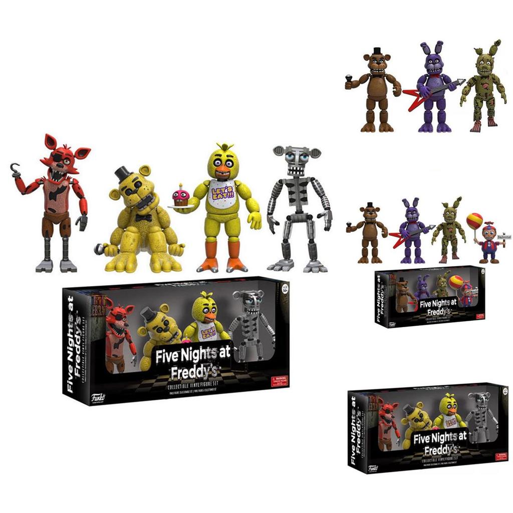 Úžasné 4ks Akční figurky Five Nights At Freddy's Pizza Simulator Pro Ultimátní sbírku