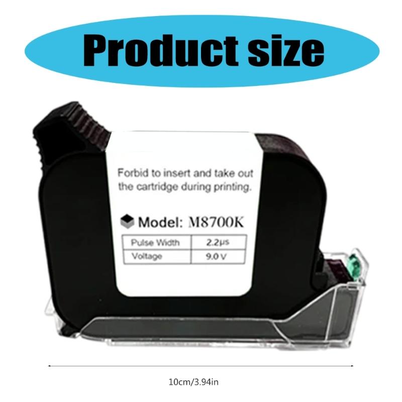 M8700K Black Print Replacement Cartridge High Efficiency for Handheld Printers, Smooth and Bright Printing