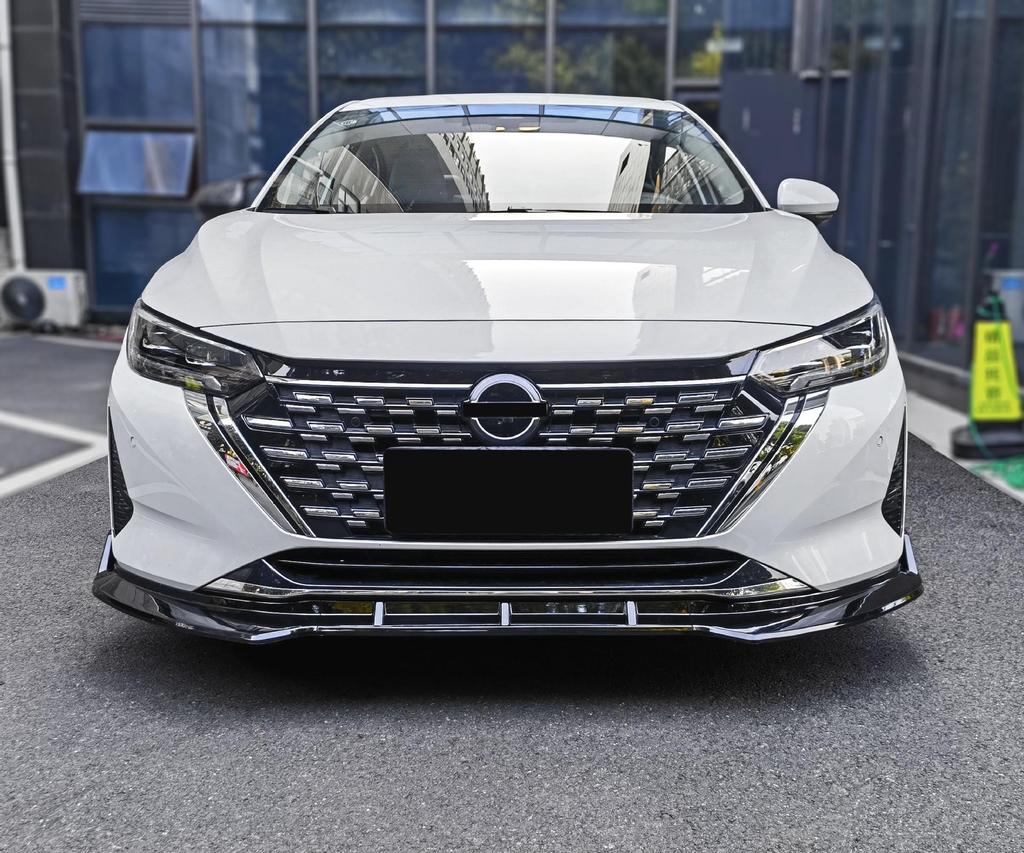 23-Model Nissan Sylphy Front Splitter Kit: No-Drill Front Lip, Rear Spoiler, Bull Horn Louvers, Side Skirts