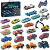 Advent Calendar 2025 for Kids, Alloy Car Engineering Car Set for Boys and Girls Christmas Gifts Christmas Countdown