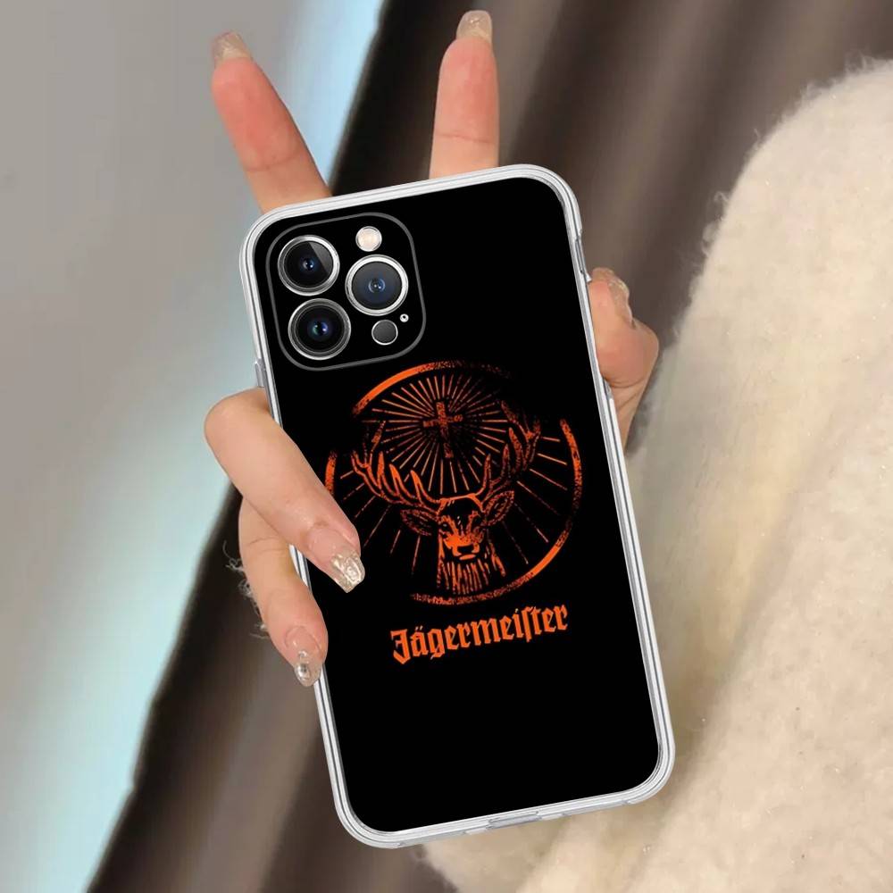 Hot J-JaegermeisterS for iPhone 17 16 15 14 13 12 11 Pro Max Plus Transparent Soft TPU Phone Cover