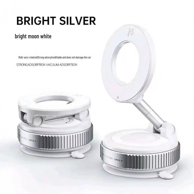 Universal Magnetic Car Phone Holder with Rotating Suction Cup and Strong Grip