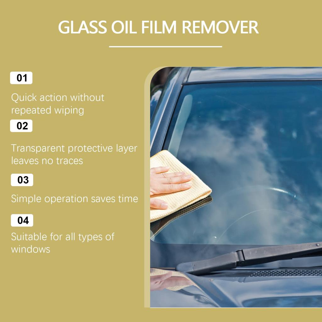 Car Glass Oil Film Remover; Windshield Cleaner; Oil Film Remover Paste; Deep Cleaning Hydrophilic Cleaning Suitable For All Car Models(250ml)