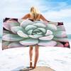 Succulent Plants Bath Towels Soft Bathing/Beach/Camping Towel Large Size Sandless Beach Bath Pool Towel for Women Men Girls Boys