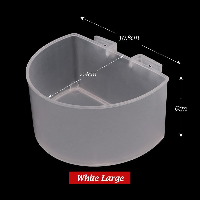 5Pz Tazza di Plastica Mangiatoia per Uccelli Domestici Ciotola Cibo Acqua Pappagallo Ciotola Alimentazione a Sospensione Mangiatoia a Canale Tazza Anti-schizzi Mangiatoia Gabbia Piccioni Forniture