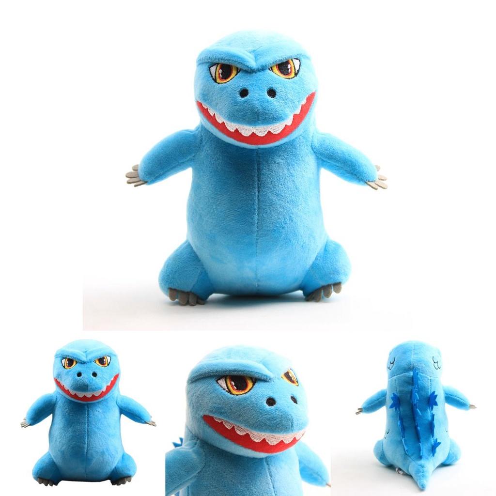 Adorable 20cm Godzilla Monster Plush Toy Blue Soft Stuffed Doll For Kids