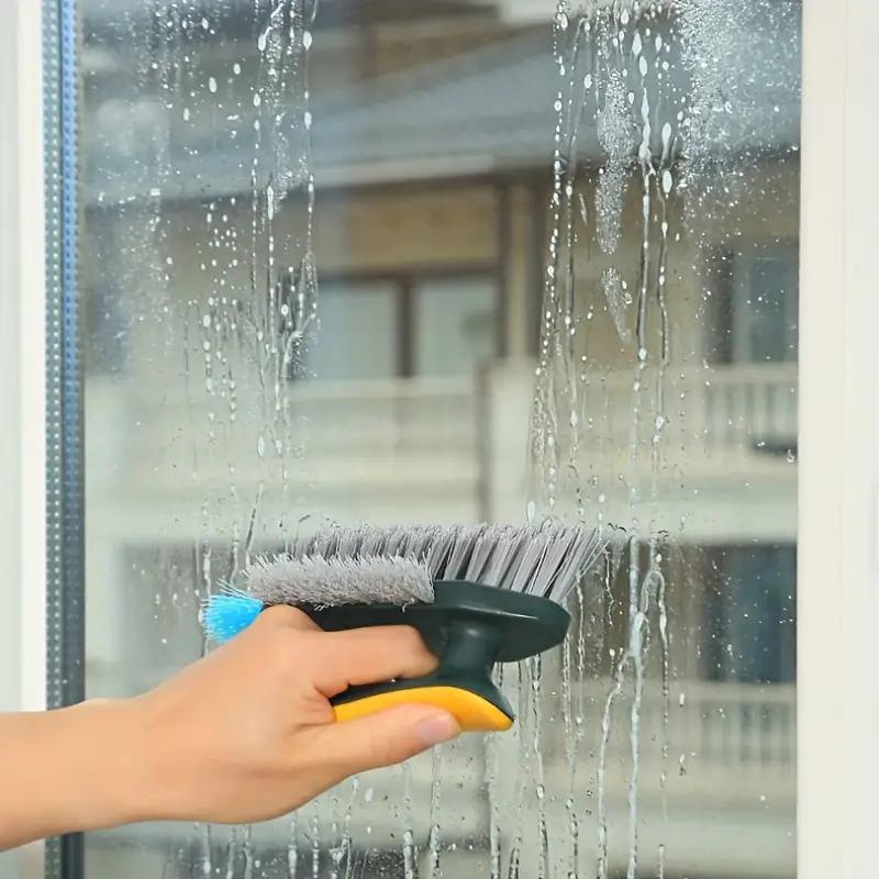 Perie de curățare multifuncțională 4 în 1 Perie de curățare pentru spații de ferestre Perie de curățare a peretelui de baie, pentru marginea peretelui, țiglă de colț, rosturi înguste, perie pentru crevaturi