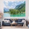 Mountain and Lake Scenery Tapestry  Natural Landscape Decorative Cloth Hanging for Bedroom Wall