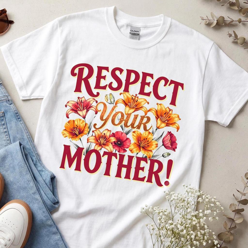 Respect Your Mother Shirt, Vintage Festival Outfit, Summer Aesthetic Graphic Tee, Earth Day Advocate Gift, Mother Nature Wear