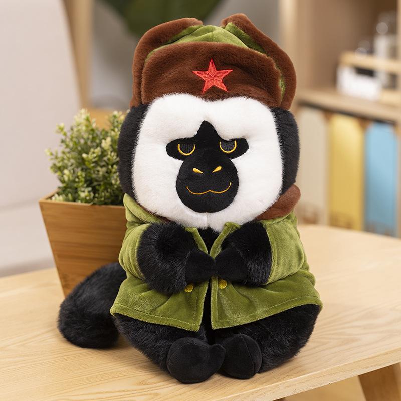 

Дитячі плюшеві іграшки Мавпочка Милі ляльки Pp Cotton Підходять для подарунків Military Coat