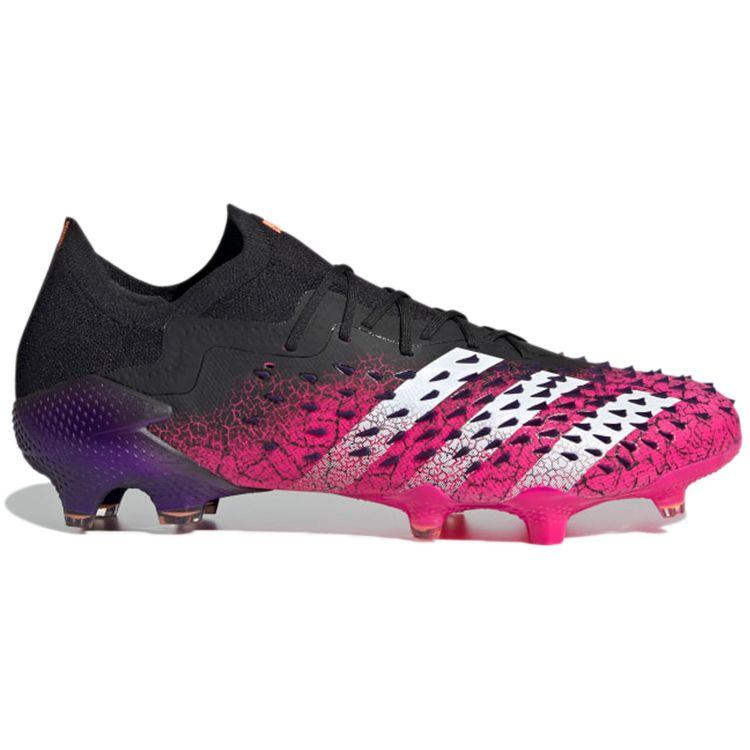 Adidas Predator Freak.1 Low FG Demonskin - Black Shock Pink Unisex Sneakers Core-Black Cloud-White FW7244