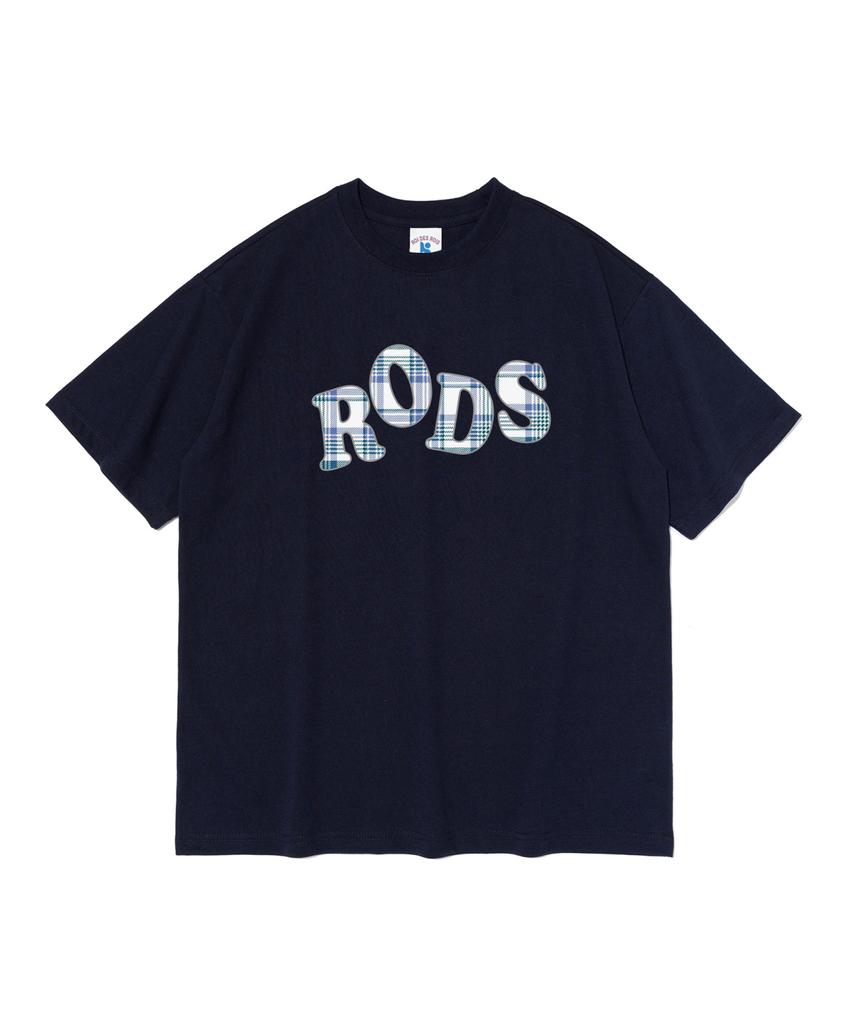 ROIDESROIS Rods Check Logo Short Sleeve T-Shirt (Navy)