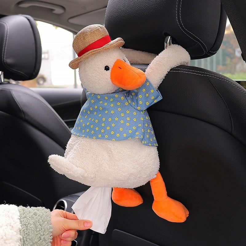 

1pc Cute Duck Car Tissue Box, Cute Hanging Car Tissue Box, Creative Car Decorations tissue box car accesories car decoration