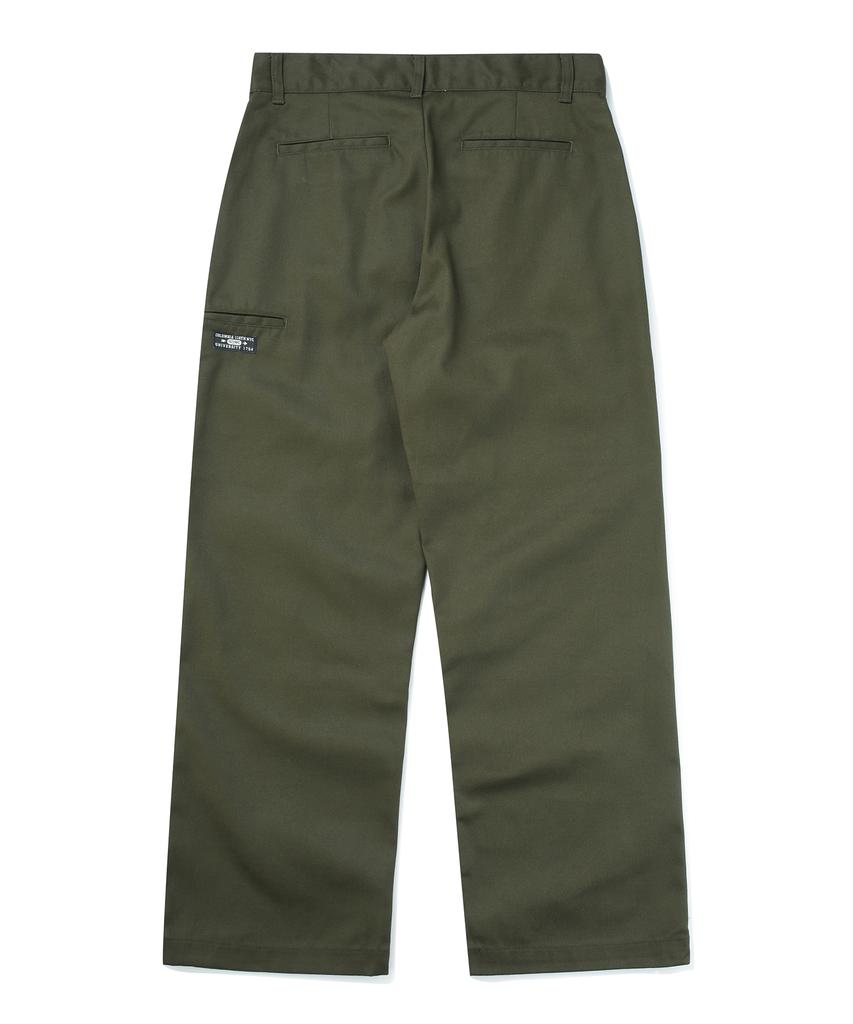 COLUMBIA UNIVERSITY Nyc Label Cp Loose Fit Double Knee Pants Dark Khaki
