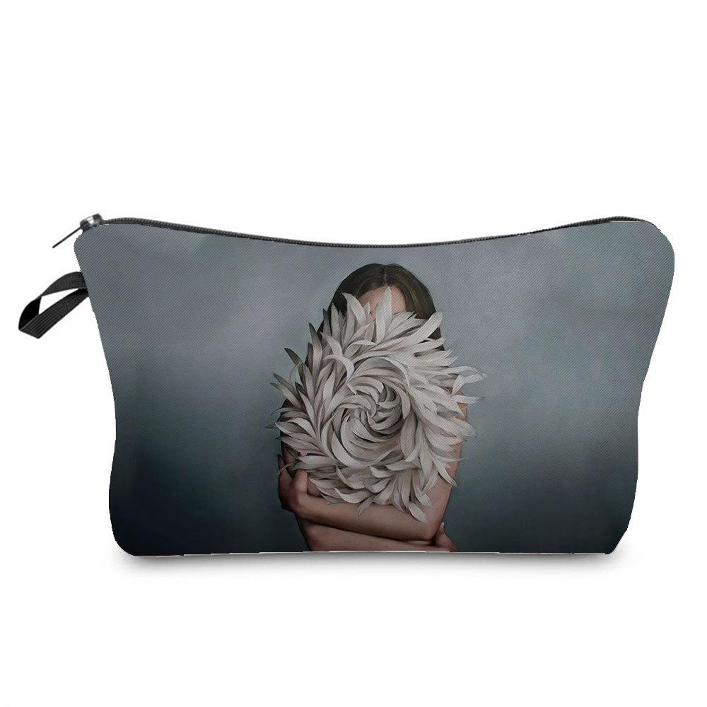 Women Flower Woman Cosmetic Bag Toiletries Organize Travel Storage Case 6761 KTB