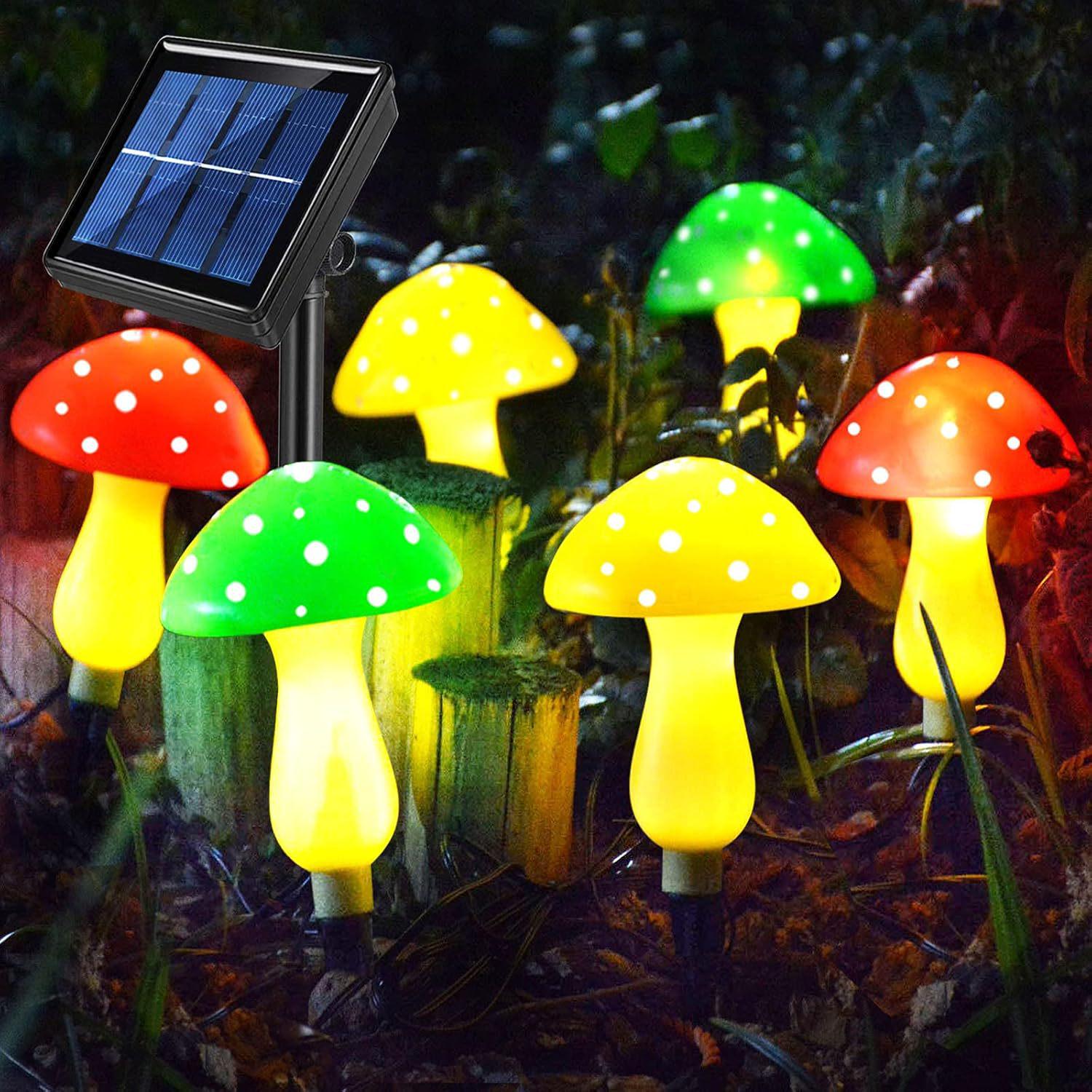 

Solar LED Mushroom String Lights - Outdoor Decorative Christmas Garden Lights