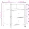 VidaXL Table de chevet noir 44x45x60 cm bois d’ingénierie 826003