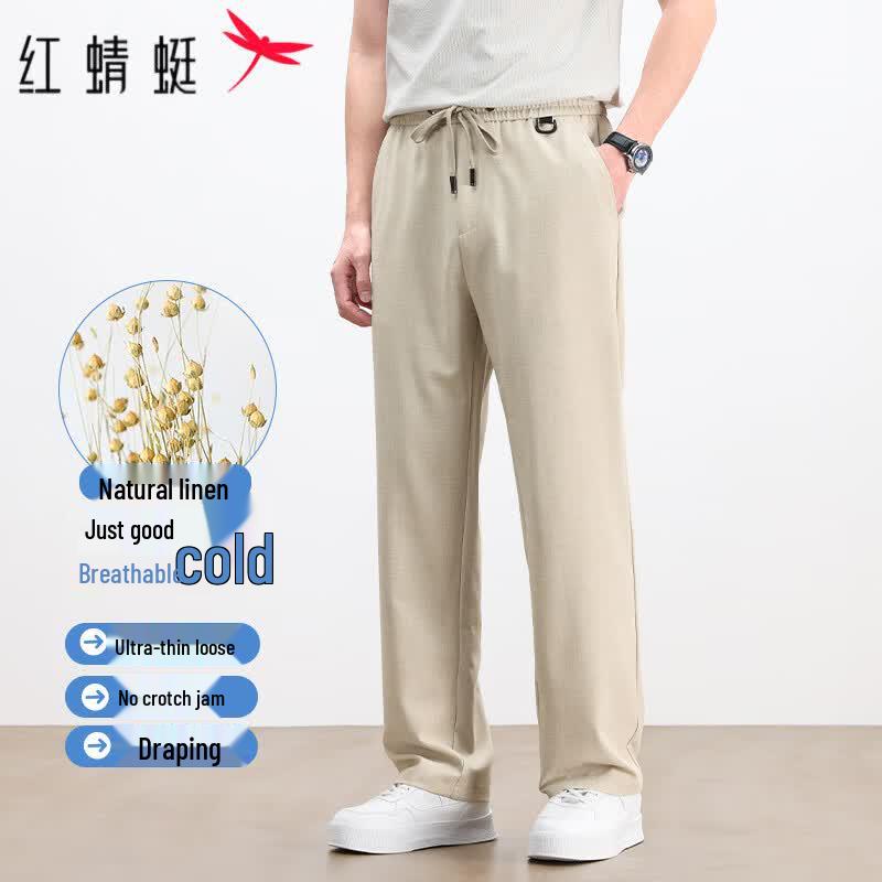RED DRAGONFLY Men s Summer Casual Straight-Leg Pants L
