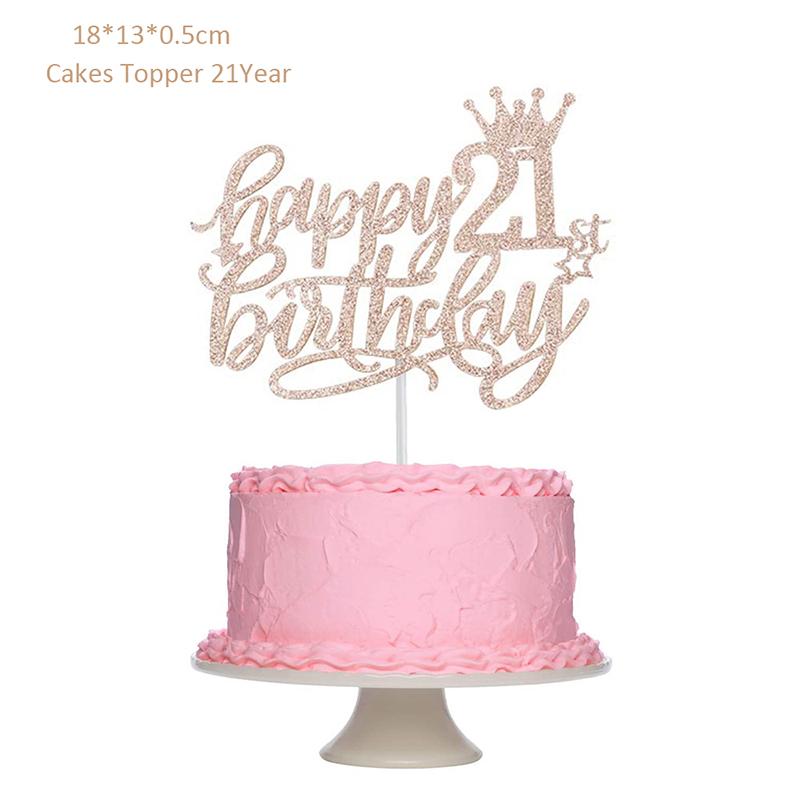 Alles Gute zum Geburtstag Kuchen Dekoration 13 16 18 21 30 40 50 60 70 Jahre Geburtstag Kuchen Topper Erwachsene Party Backen Dessert Dekor liefert