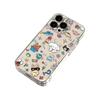 Transparent Cute Dog Illustration Phone Case for Apple 17, 16, 15, 14, 13 Pro Max, 12, 11