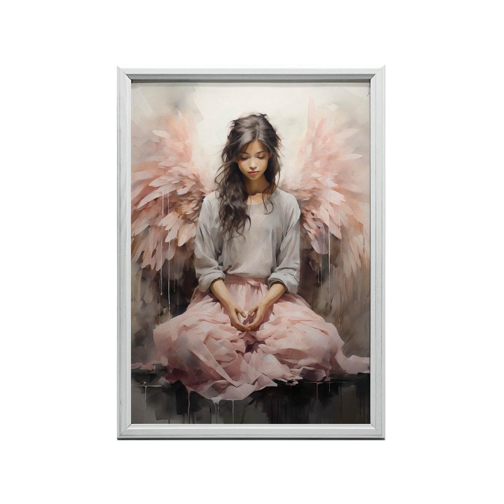 Ukojenie W Modlitwie Ukojenie W Modlitwie, 70X100 Cm, Rama Aluminiowa Złota, Papier Matowy 230 Gsm