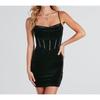 Foreign Trade Order Gyaru Sexy Love Home Sling Velvet Velvet Diamond Decorations Black Hepburn Elegant Short Dress Women