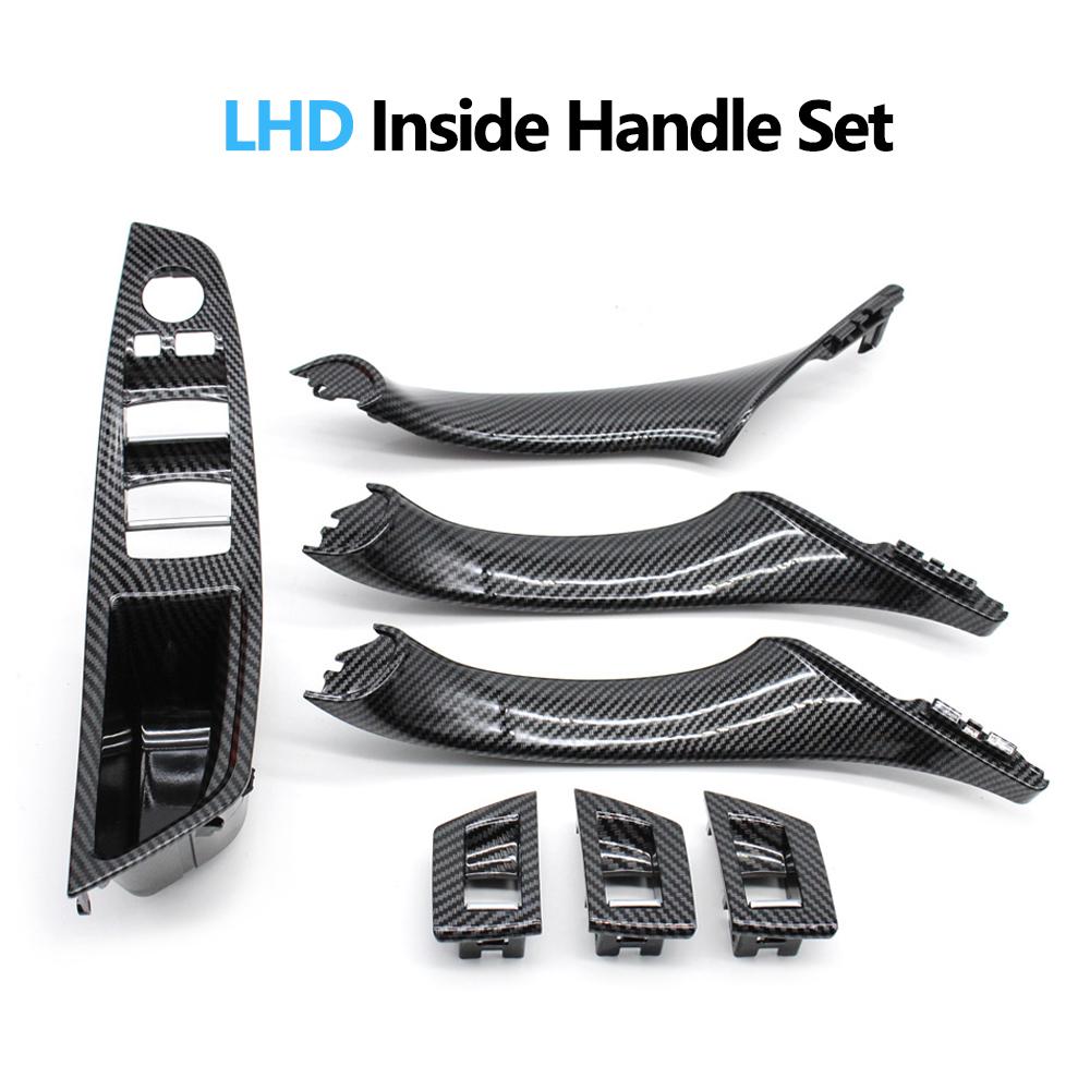 Carbon Fiber LHD RHD Car Interior Door Handle Armrest Panel Trim For BMW 5 Series F10 F11 520i 523i 525i 528i 535i 520d