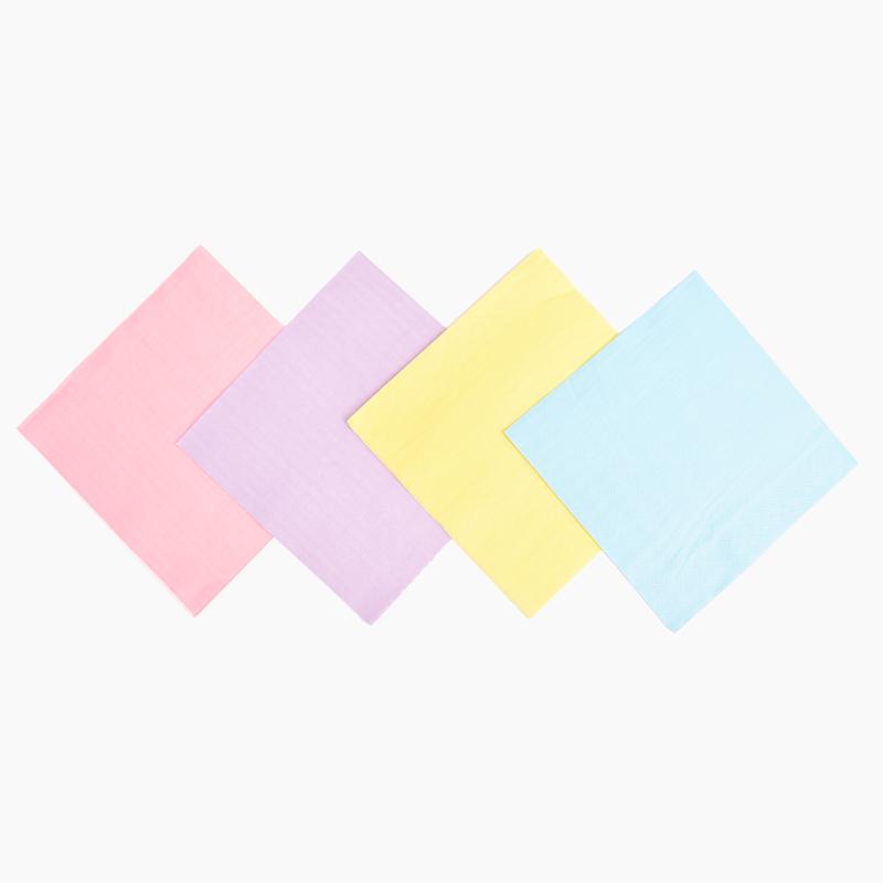 20 шт./лот, бумажные салфетки пастельного цвета, розовые/синие, детский ...