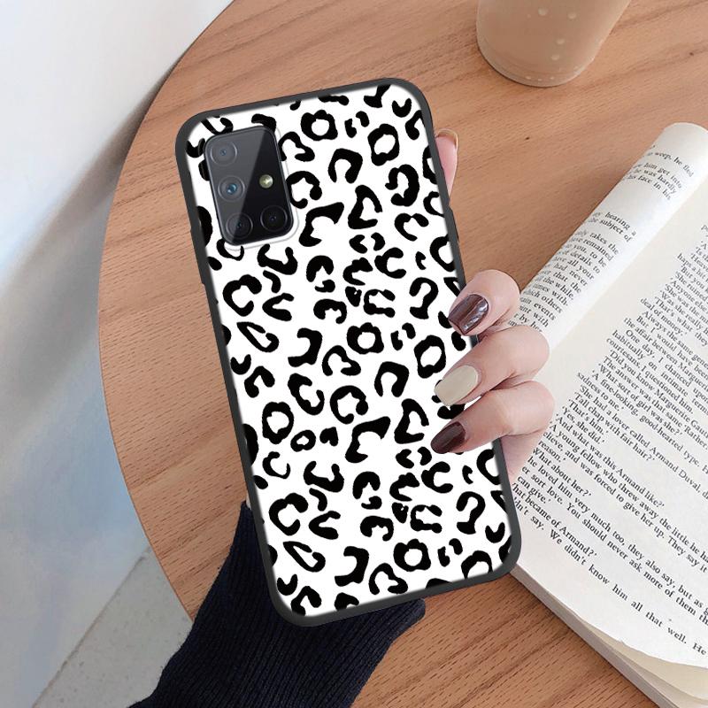 Leopard Print Phone Case For Samsung Galaxy A51 4G 5G A71 5G Protection Back Cover Soft Silicone Fundas For Samsung A 51 Coque