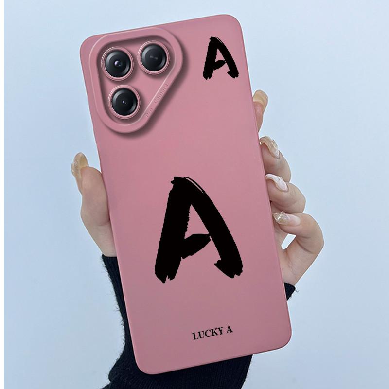 For Tecno Pova 7 4G LJ6 Covers Cases Lucky Simple Letter Couple Silicone Soft Matte Phone Housing for Techno Pova 7 4G Fundas