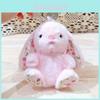 Rabbit Sitting Plush Keychain With Floral Design For Kids And Teen Gifts