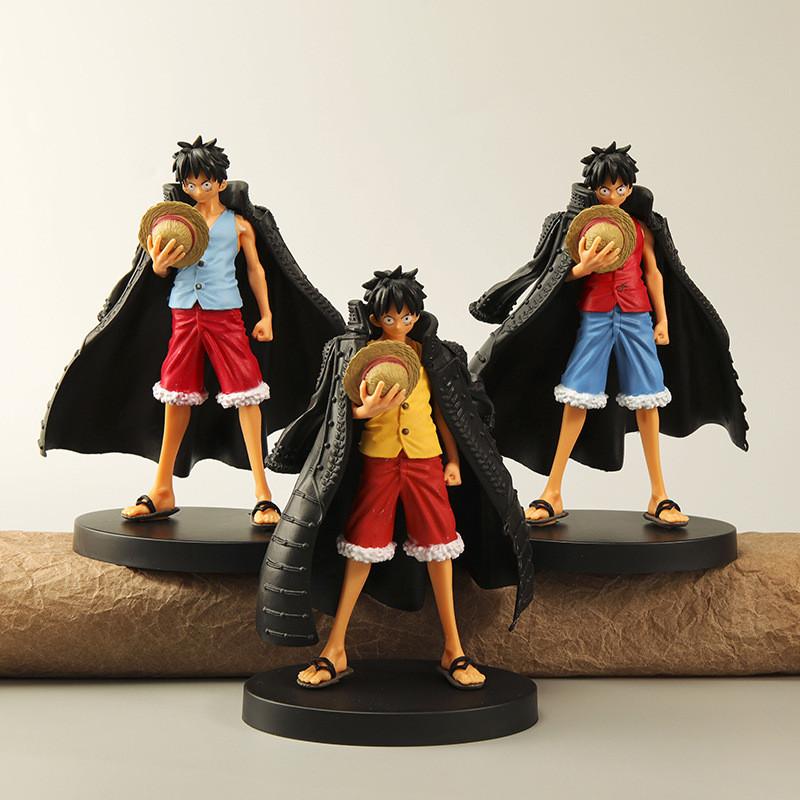 Luffy One Piece Pvc Anime Model Ornament With Cloak Design Toy For Fans Gift